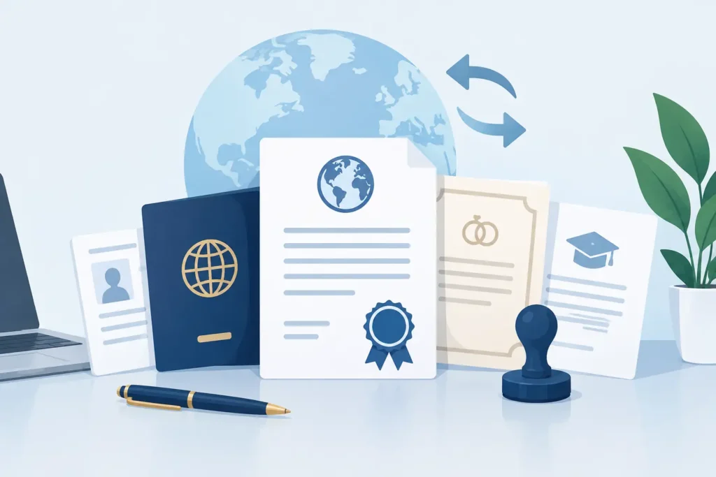Documentos comunes para traducción certificada